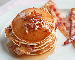 Bacon and Syrup Pancakes