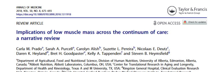 Implications of Low Muscle Mass Across the Continuum of Care